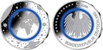 Brd 5 Euro 2016 Weltheuheit Planet Erde mit Polymerring k..., Verzenden