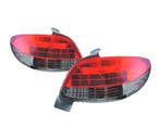 FEUX ARRIÈRE POUR PEUGEOT 206 98-09 LED ROUGE FUMÉ, Verzenden