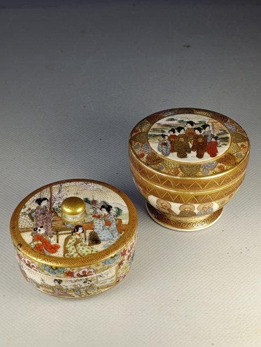 Doos (2) - Porselein - Satsuma-doos, Antiek en Kunst, Antiek | Overige Antiek