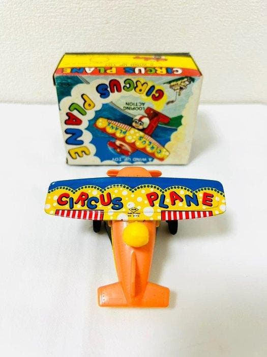 Yone - Circusvliegtuig - Opwindbaar blikken speelgoed -, Antiek en Kunst, Antiek | Speelgoed