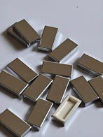 Lego Stenen - Classic Town - Lego custom tile 1x2 - chrome