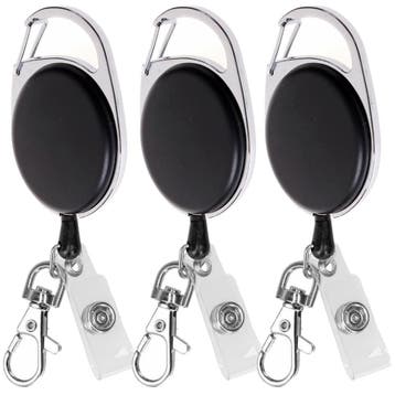 Fako Bijoux - 3x Uittrekbare Sleutelhanger Met Koord Duo -, Verzenden