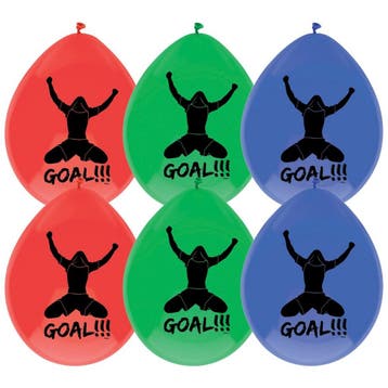 Ballonnen Goal 30cm 6st, Verzenden, Nieuw
