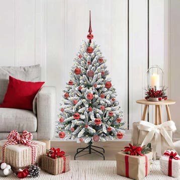 vidaXL Kunstkerstboom 120 cm 150 LEDs Warmwit PVC en Staal, Verzenden, Nieuw
