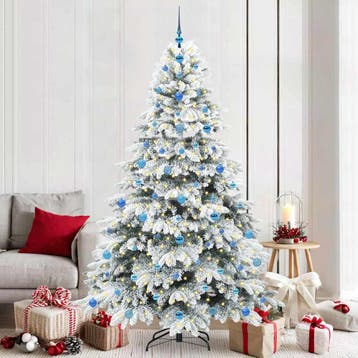 vidaXL Kunstkerstboom met 300 LED met standaard Wit 210 cm, Verzenden
