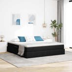 vidaXL Opslag bed met matras met matras Zwart 160 x 200 cm, Verzenden, Nieuw