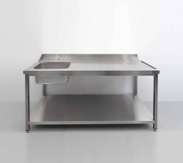 Table dalimentation HCB en acier inoxydable avec évier, 180, Verzenden