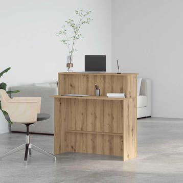 vidaXL Receptiebalie 100x50x103,5cm bewerkt hout artisanaal, Verzenden