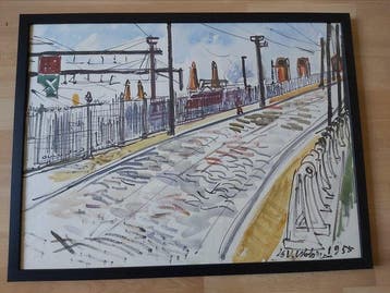 Henri Victor Wolvens (1896-1977) - Le chemin de fer