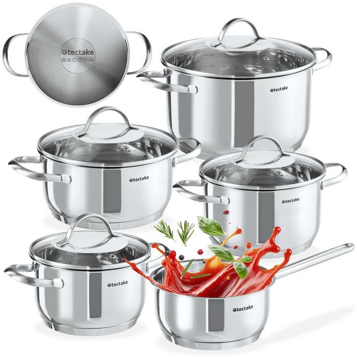 Kookpottenset Bologna II 9-dlg., geschikt voor inductie, Tuin en Terras, Overige Tuin en Terras, Verzenden