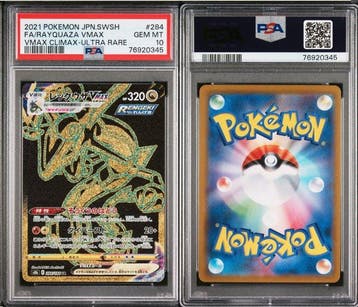 Pokémon - 1 Graded card - Rayquaza 284/184 Foil, Full art,, Nieuw