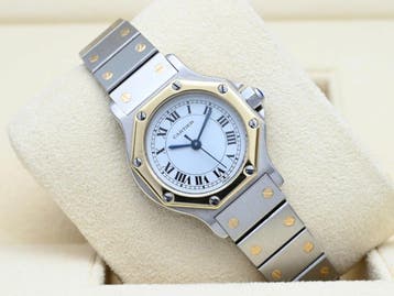 Cartier Santos Ref. 0907 Year 1990s (Box), Overige merken, Polshorloge, Ophalen of Verzenden, Zo goed als nieuw