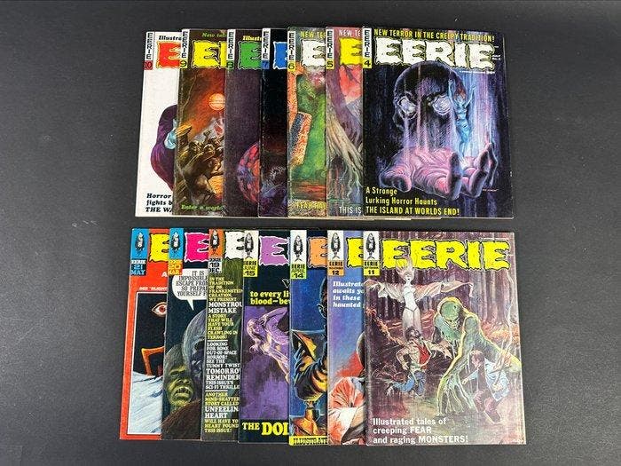 Eerie nn. 4/12, 14, 15, 19/21 - 14 Album - EO - 1966, Livres, BD | Comics