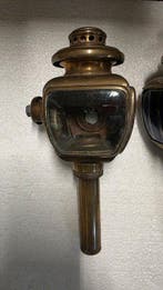Lamp (4) - Koper, Glas - Koetslampen 4 x
