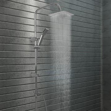 vidaXL Douchekoppenset dubbel met handdouche roestvrij staal, Doe-het-zelf en Bouw, Sanitair, Verzenden, Nieuw
