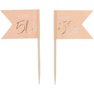 Prikkers 50 Jaar Rose Goud 6,5cm 36st, Verzenden