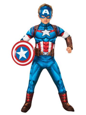 Captain America Pak Kind, Kinderen en Baby's, Carnavalskleding en Verkleedspullen, Verzenden, Nieuw