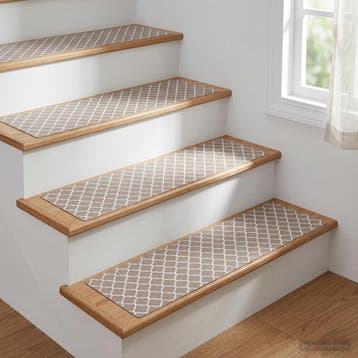 vidaXL Traptredenmatten 15 st 76 x 20 cm Grijs en wit, Doe-het-zelf en Bouw, Verzenden, Nieuw