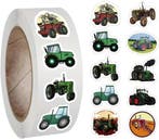 Sluitstickers trekkers tractor beloning rond etiket 2,5 cm, Nieuw