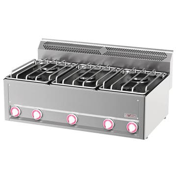 Fornuis | COOKING LINE 600 | Gas | 5 Branders (2x 3kW + 3x, Verzenden