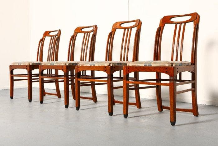 Schuitema & Zonen - Frits Schuitema - Eetkamerstoel (4) -, Antiek en Kunst, Kunst | Designobjecten