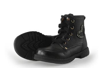 Nelson Veterboots Meisjes in maat 26 Zwart, Verzenden, Schoenen