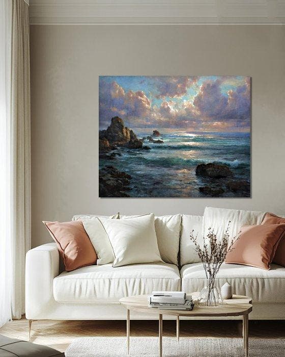 Chrystian Milanowski - The Rocky Shore - XL, Antiek en Kunst, Kunst | Designobjecten
