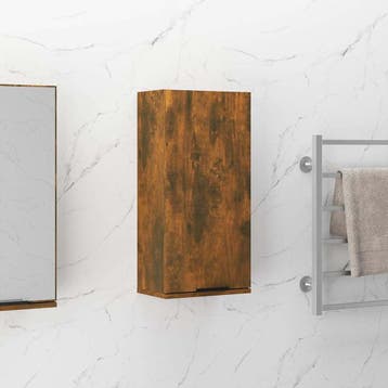 vidaXL Badkamerkast wandgemonteerd 32x20x67 cm gerookt, Verzenden, Nieuw