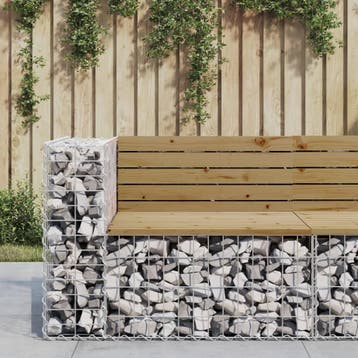 vidaXL Tuinbank schanskorfontwerp 92x71x65,5 cm, Tuin en Terras, Verzenden, Nieuw
