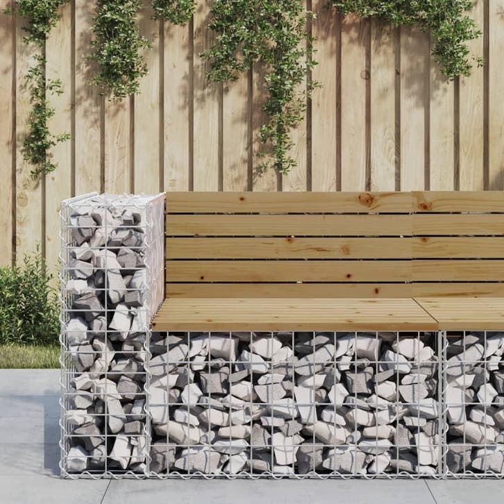 vidaXL Tuinbank schanskorfontwerp 92x71x65,5 cm, Tuin en Terras, Tuinsets en Loungesets, Nieuw, Verzenden