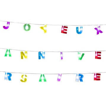 Lichtslinger LED Joyeux Anniversaire 2m, Verzenden