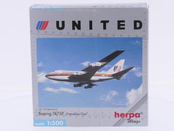 Schaal 1:500 Herpa 511797 United Airlines Boeing 747SP F..., Ophalen of Verzenden