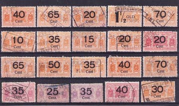 Pays-Bas - Parti des Chemins de fer néerlandais timbres sur