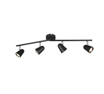 Trio TOULOUSE plafondspot | LED | mat zwart | 78 x 9 cm | IP, Verzenden, Nieuw