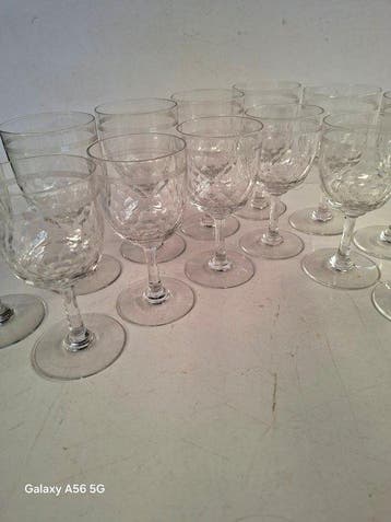 Baccarat - Drinkset (14) - Schubben en filets - Kristal