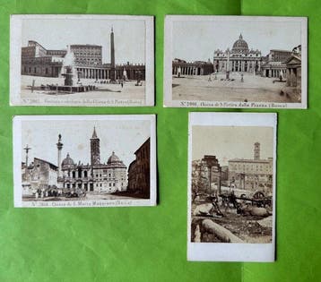 Sommer & Behles - Roma - CDV - Collezione di 4 Carte de