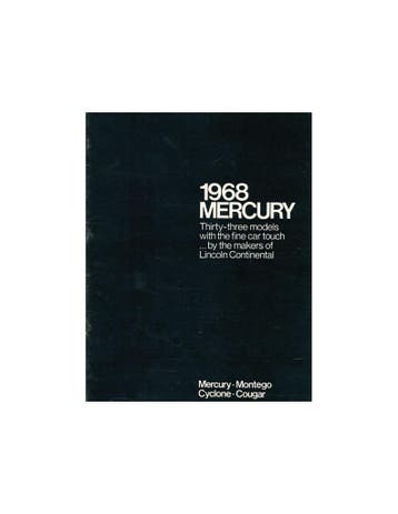 1968 MERCURY PROGRAMMA BROCHURE ENGELS (USA)