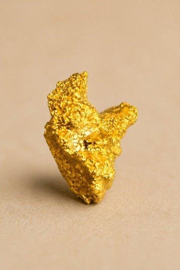 Goud Goud nugget - Hoogte: 7.7 mm - Breedte: 5.5 mm- 0.98 g