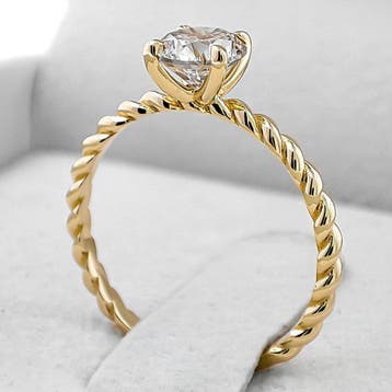 Zonder minimumprijs - Ring - 14 karaat Geel goud - 0.91ct.