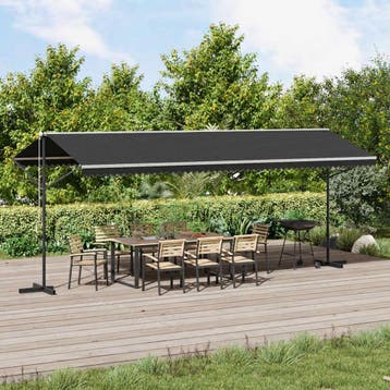 vidaXL Luifel vrijstaand 600x300 cm antraciet, Tuin en Terras, Verzenden, Nieuw