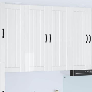 vidaXL Wandkast LUCCA Hoogglans Wit 80 x 31 x 100 cm Bewerkt, Verzenden