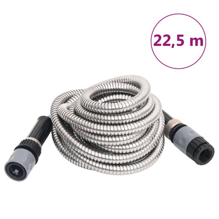 vidaXL Tuinslang met sproeikop 0,6 22,5 m roestvrij staal, Tuin en Terras, Tuinslangen, Nieuw, Verzenden