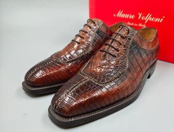 Enzo Bonafè-Crocodile-UK8,5 - Veterschoenen - Maat: EU 42.5, Nieuw