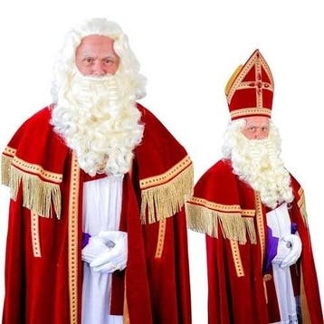 Sinterklaas Baard Sint Kanekalon 45cm, Verzenden, Nieuw