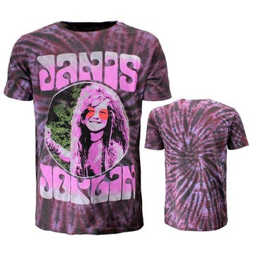 Janis Joplin Pink Shades Dip Dye T-Shirt, Nieuw
