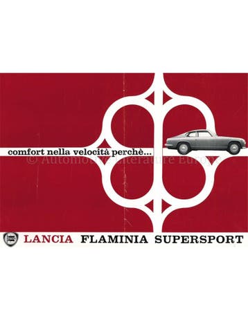 1966 LANCIA FLAMINIA SUPERSPORT BROCHURE ITALIAANS