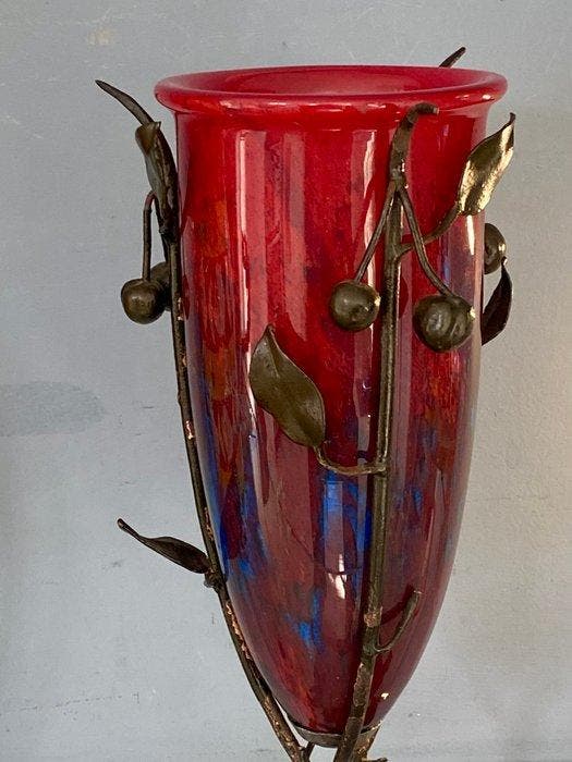 Murano - Umberto Bellotto - Vase - Verre, Métal, Antiquités & Art, Curiosités & Brocante