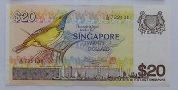 Singapour. - 5 banknotes - Various Dates (Sans prix de