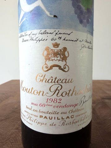 1982 Château Mouton Rothschild - Pauillac 1er Grand Cru, Verzamelen, Wijnen, Nieuw