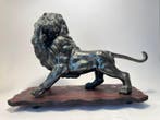 Sculpture, Antico Leone Ruggente - 16 cm - métal patiné